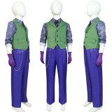 Le costume de cosplay du Joker de The Dark Knight pour garçons enfants, tenue de carnaval d'Halloween