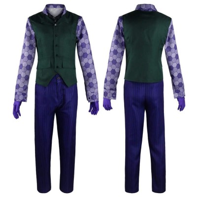 The Dark Knight Batman Joker Suit Cosplay Costume Halloween Carnival Outfit
