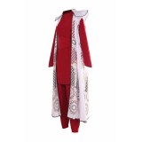 SW Princess Leia Organa Solo Red Top Pants Set With Cloak Suit Cosplay Costume Halloween Carnival Outfit