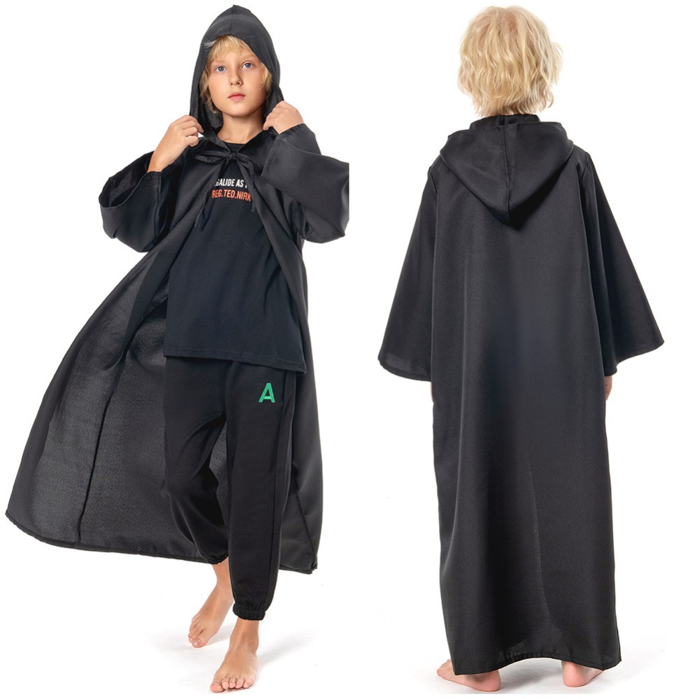 Anakin Skywalker Black Cloak Child Version Suit Cosplay Costume Halloween Carnival Outfit