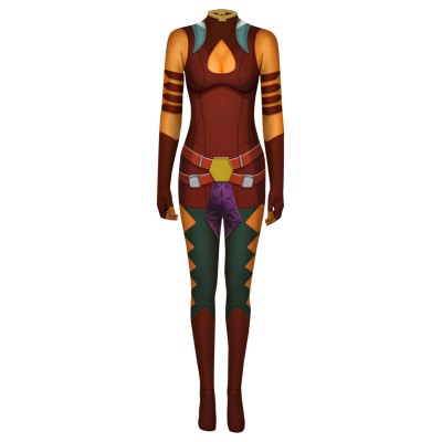 Ahsoka Tano Jumpsuit Suit Cosplay Costume Halloween Carnival Outfit