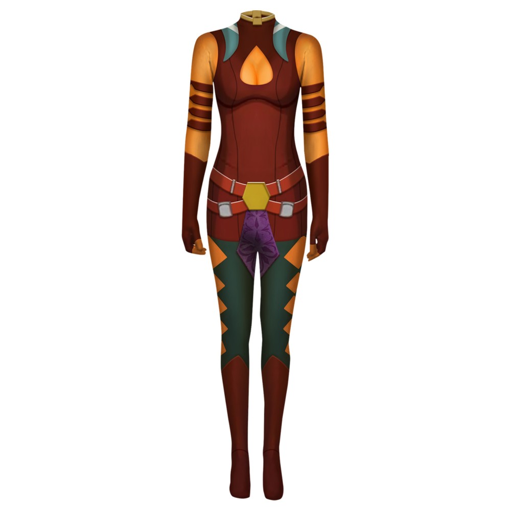 Ahsoka Tano Jumpsuit Suit Cosplay Costume Halloween Carnival Outfit