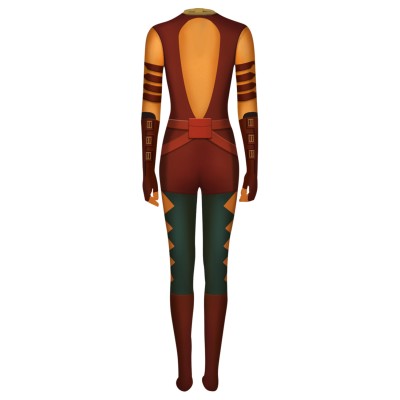 Ahsoka Tano Jumpsuit Suit Cosplay Costume Halloween Carnival Outfit
