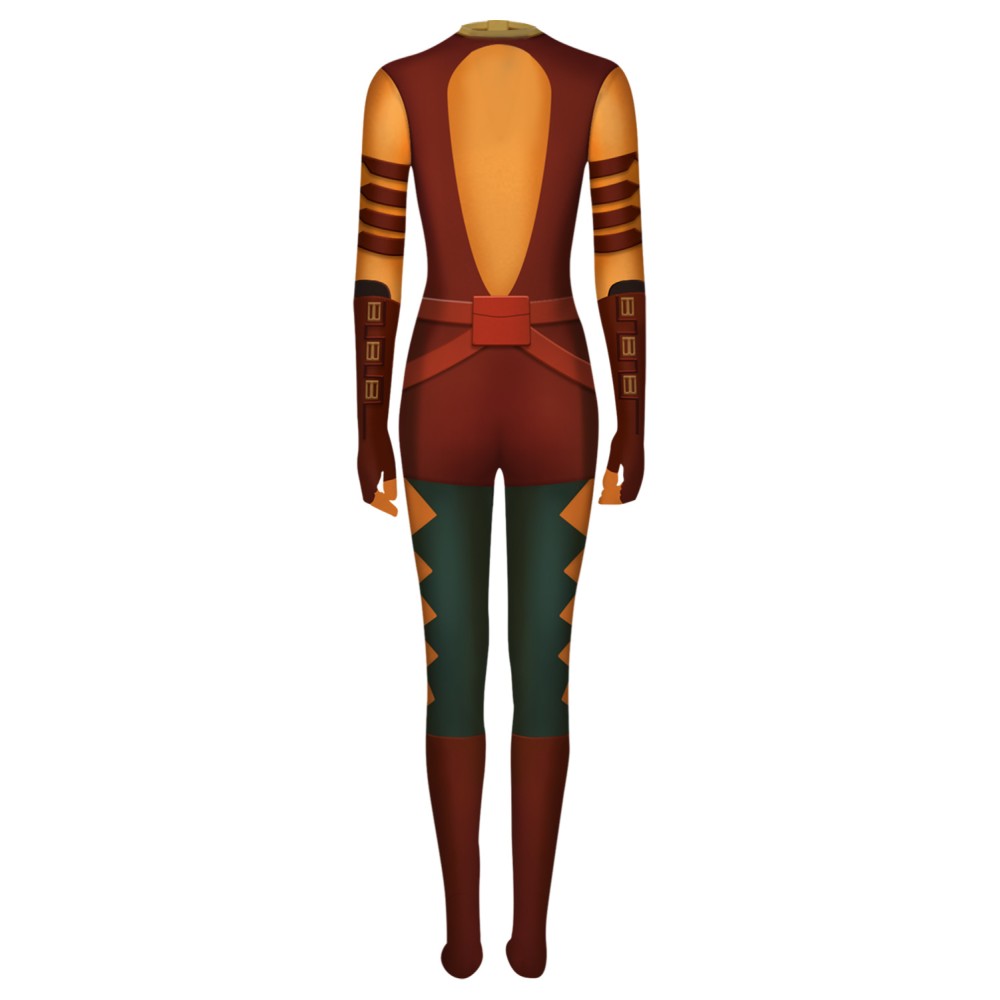 Ahsoka Tano Jumpsuit Suit Cosplay Costume Halloween Carnival Outfit