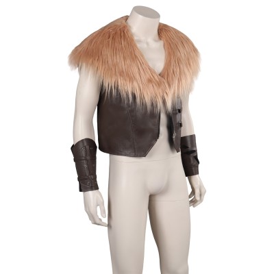 Kraven the Hunter Kraven Fur Vest Suit Cosplay Costume Halloween Carnival Outfit