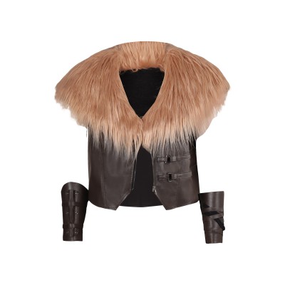 Kraven the Hunter Kraven Fur Vest Suit Cosplay Costume Halloween Carnival Outfit