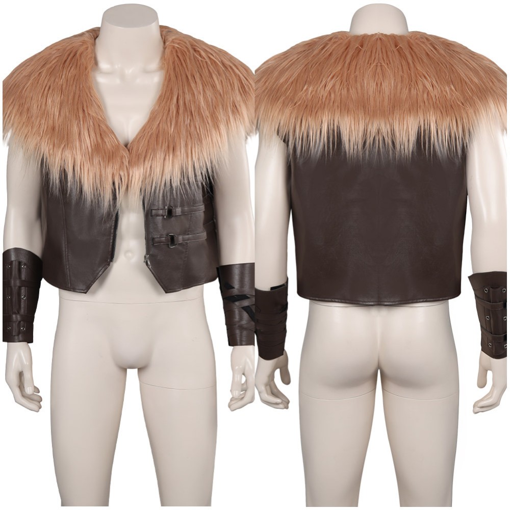 Kraven the Hunter Kraven Fur Vest Suit Cosplay Costume Halloween Carnival Outfit