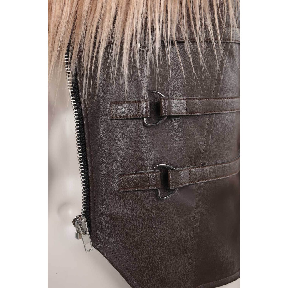 Kraven the Hunter Kraven Fur Vest Suit Cosplay Costume Halloween Carnival Outfit