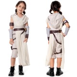 Costume de cosplay pour enfants Rey Kids, tenue de carnaval d'Halloween