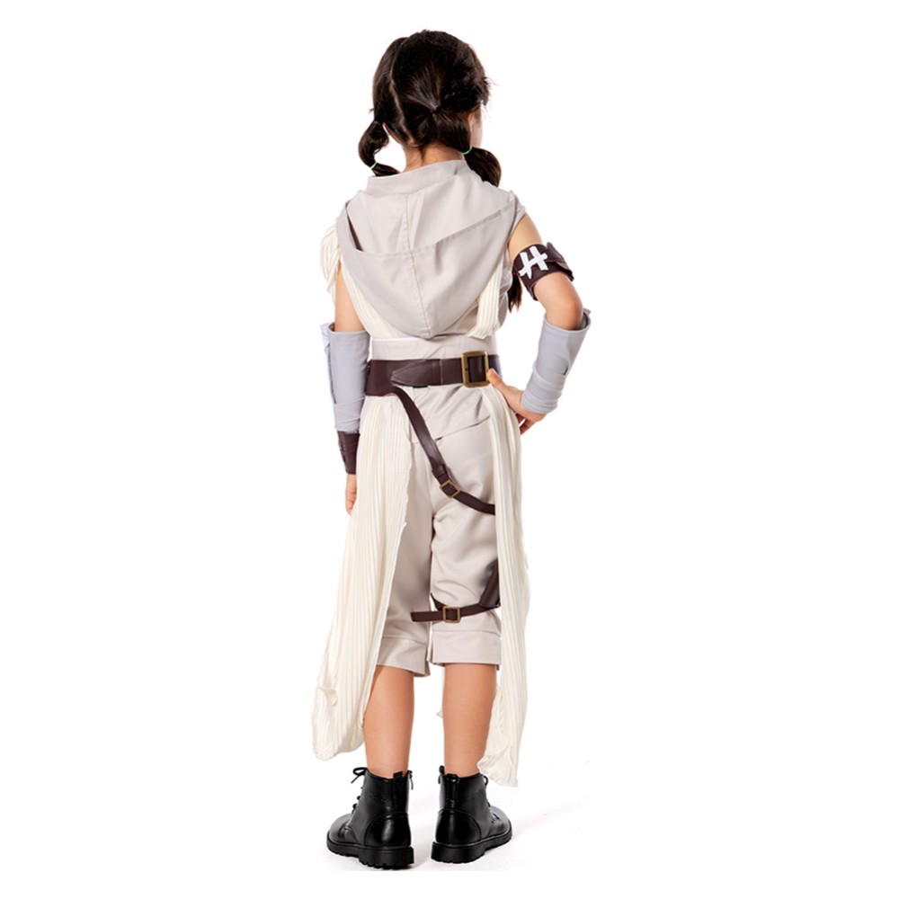 Costume de cosplay pour enfants Rey Kids, tenue de carnaval d'Halloween