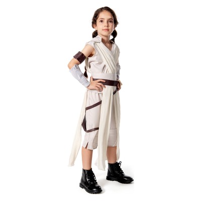 Costume de cosplay pour enfants Rey Kids, tenue de carnaval d'Halloween