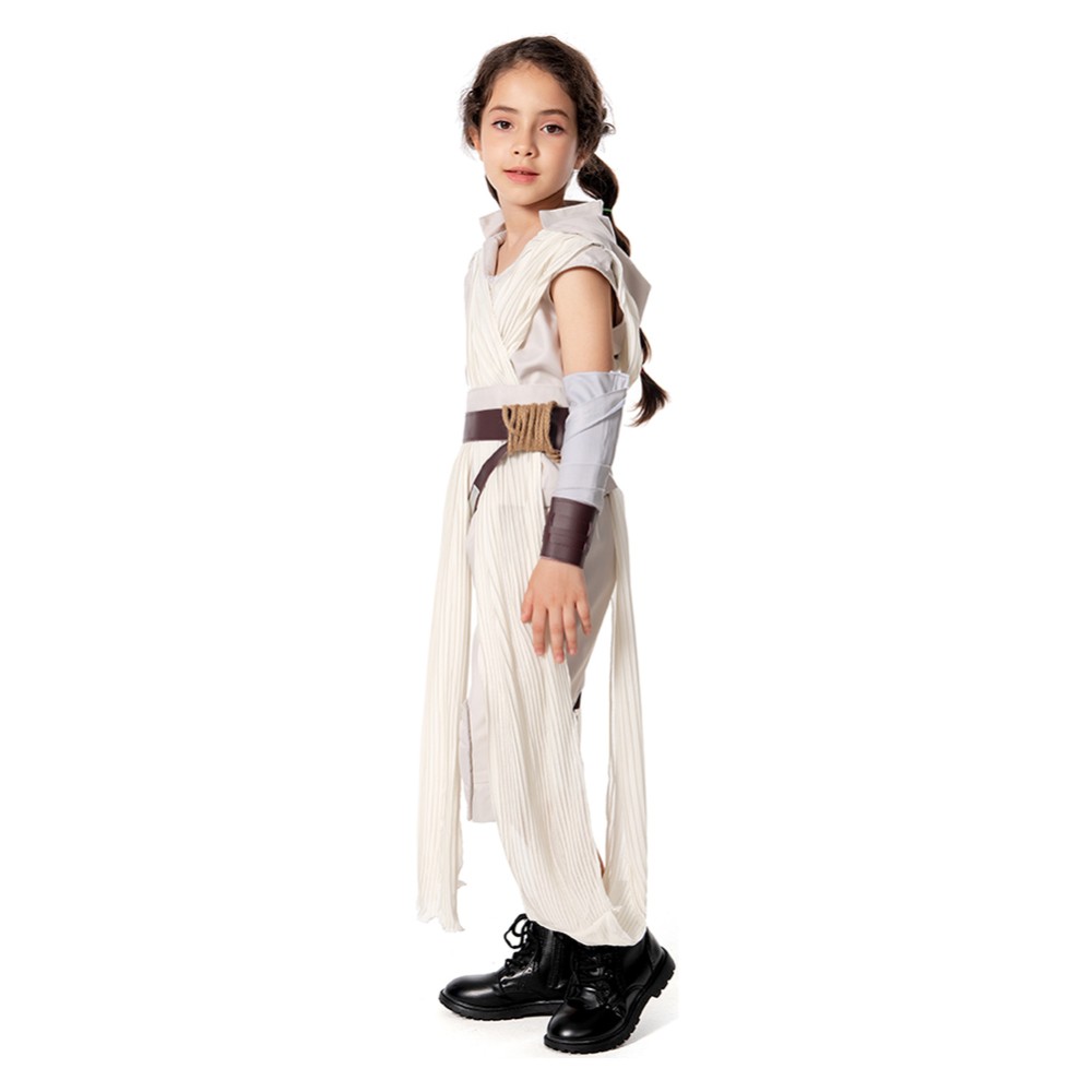 Costume de cosplay pour enfants Rey Kids, tenue de carnaval d'Halloween