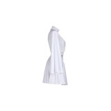 Ensemble de jupe et haut blanc de la princesse Leia, costume de cosplay, design original, tenue pour Halloween et carnaval.