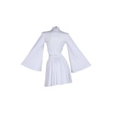 Ensemble de jupe et haut blanc de la princesse Leia, costume de cosplay, design original, tenue pour Halloween et carnaval.