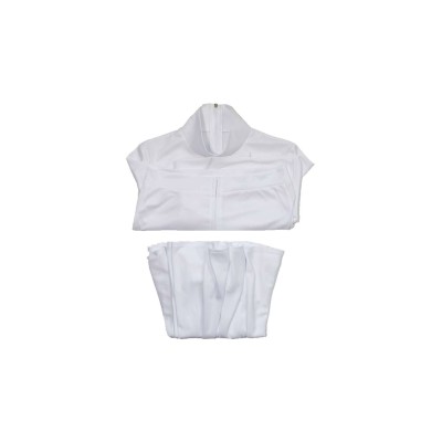 Ensemble de jupe et haut blanc de la princesse Leia, costume de cosplay, design original, tenue pour Halloween et carnaval.