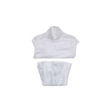 Ensemble de jupe et haut blanc de la princesse Leia, costume de cosplay, design original, tenue pour Halloween et carnaval.