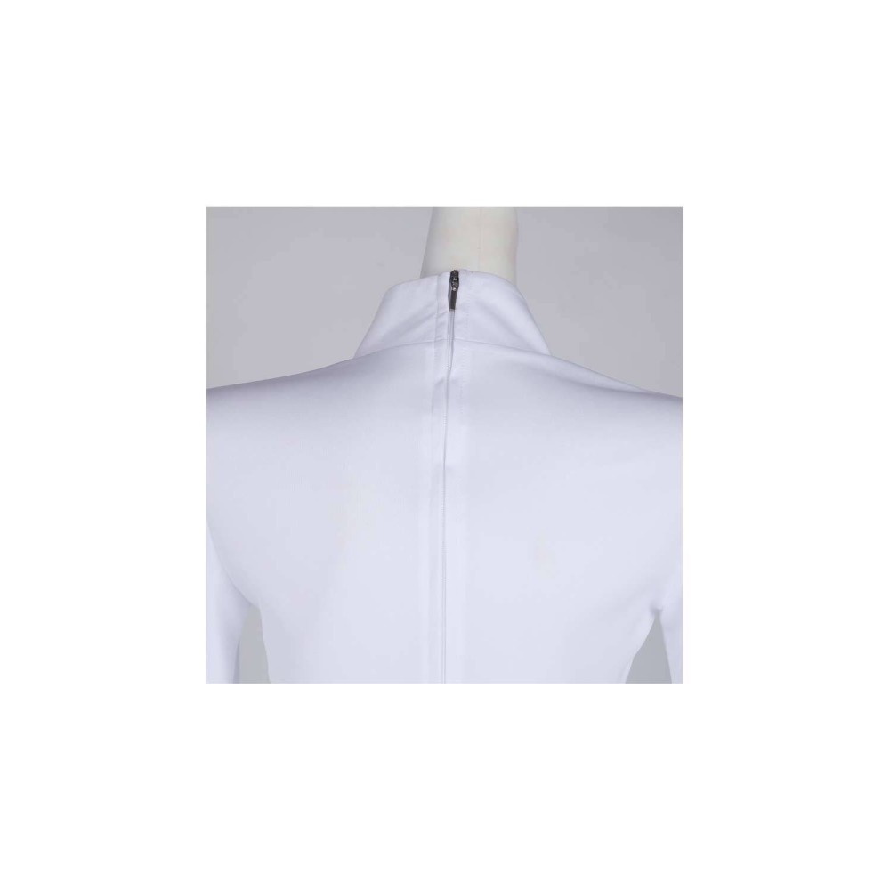 Ensemble de jupe et haut blanc de la princesse Leia, costume de cosplay, design original, tenue pour Halloween et carnaval.