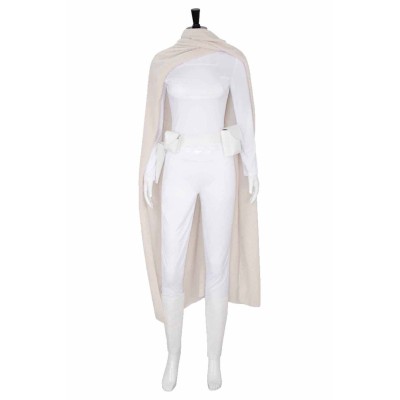 Padme Naberrie Amidala White Set With Cloak Suit Cosplay Costume Halloween Carnival Outfit