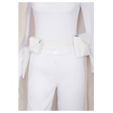 Costume de cosplay Padme Naberrie Amidala ensemble blanc avec manteau tenue de Halloween carnaval