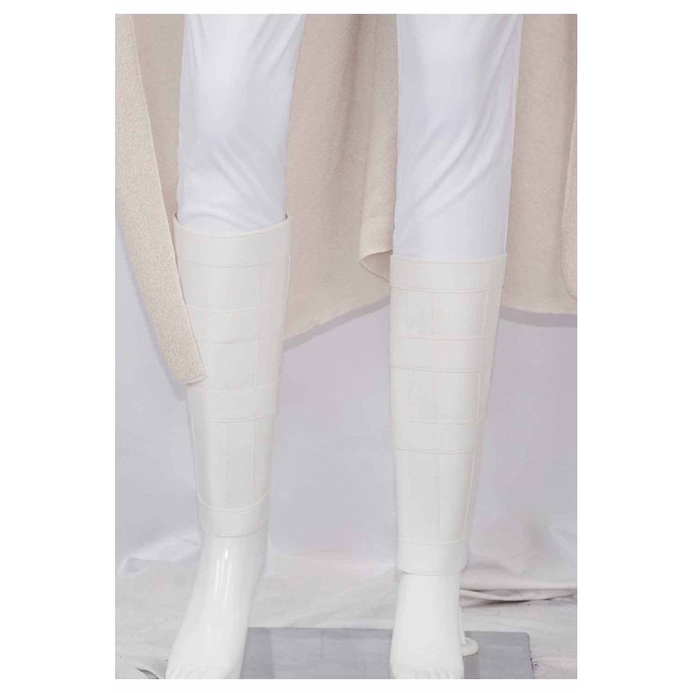 Costume de cosplay Padme Naberrie Amidala ensemble blanc avec manteau tenue de Halloween carnaval