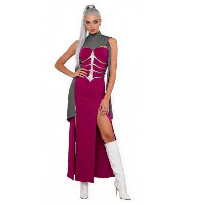 Movie Mortal Kombat 2 Sindel Women Purple Dress Cosplay Costume Halloween Carnival Outfit