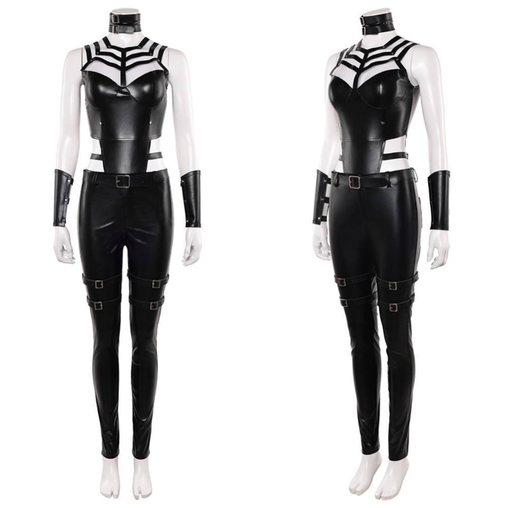 Movie Mortal Kombat 2 Sindel Women Black Cosplay Costume Halloween Carnival Outfit
