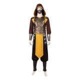 Movie Mortal Kombat 2 Scorpion Yellow Cosplay Costume Halloween Carnival Outfit