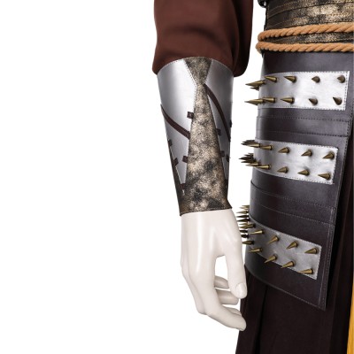 Movie Mortal Kombat 2 Scorpion Yellow Cosplay Costume Halloween Carnival Outfit