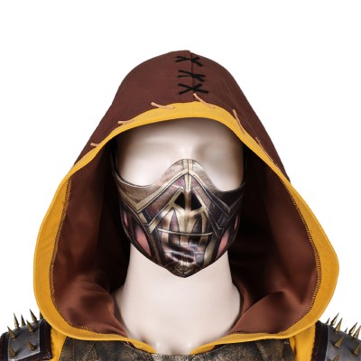 Movie Mortal Kombat 2 Scorpion Yellow Cosplay Costume Halloween Carnival Outfit