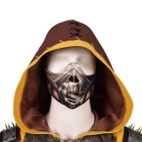 Movie Mortal Kombat 2 Scorpion Yellow Cosplay Costume Halloween Carnival Outfit
