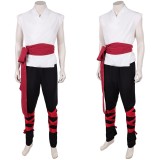 Movie Mortal Kombat 2 Liu Kang White Martial Arts Uniform Cosplay Costume Halloween Carnival Outfit