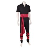 Movie Mortal Kombat 2 Liu Kang Black Martial Arts Uniform Cosplay Costume Halloween Carnival Outfit