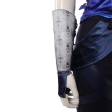 Movie Mortal Kombat 2 Kitana Women Blue Cosplay Costume Halloween Carnival Outfit