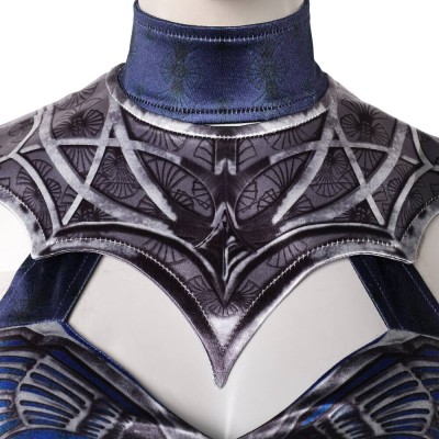 Movie Mortal Kombat 2 Kitana Women Blue Cosplay Costume Halloween Carnival Outfit