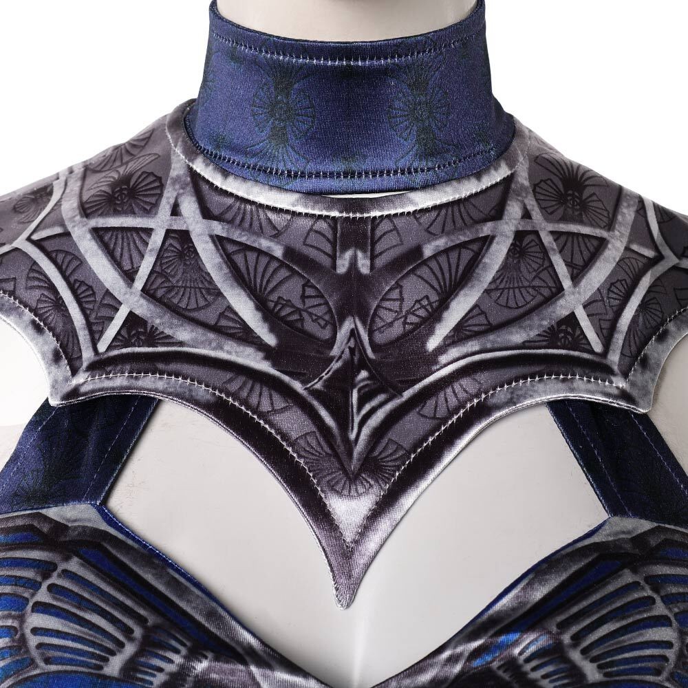 Movie Mortal Kombat 2 Kitana Women Blue Cosplay Costume Halloween Carnival Outfit