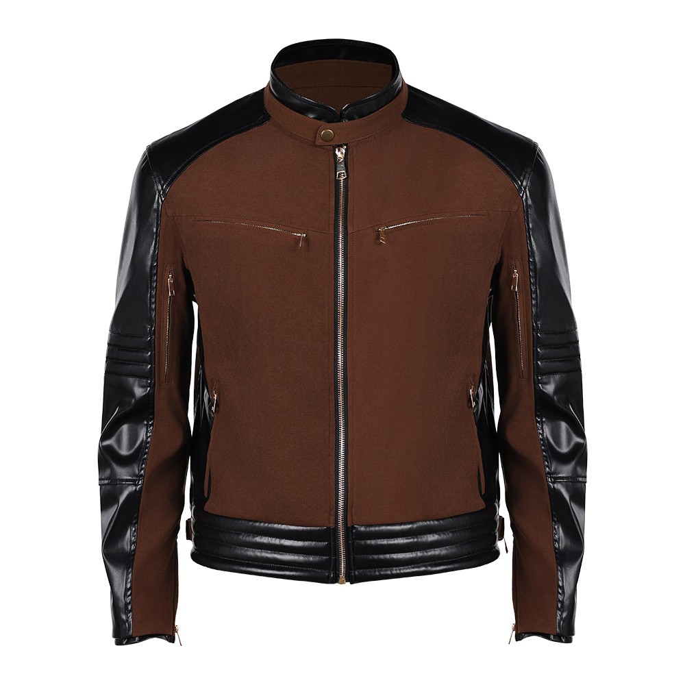 Costume de cosplay Johnny Cage manteau marron Mortal Kombat 2 tenue de Halloween carnaval
