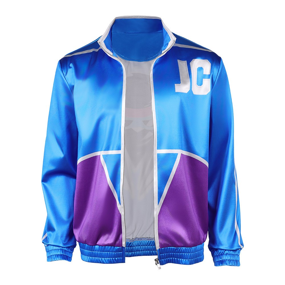 Costume de cosplay Johnny Cage manteau bleu Mortal Kombat 2 Halloween Carnaval