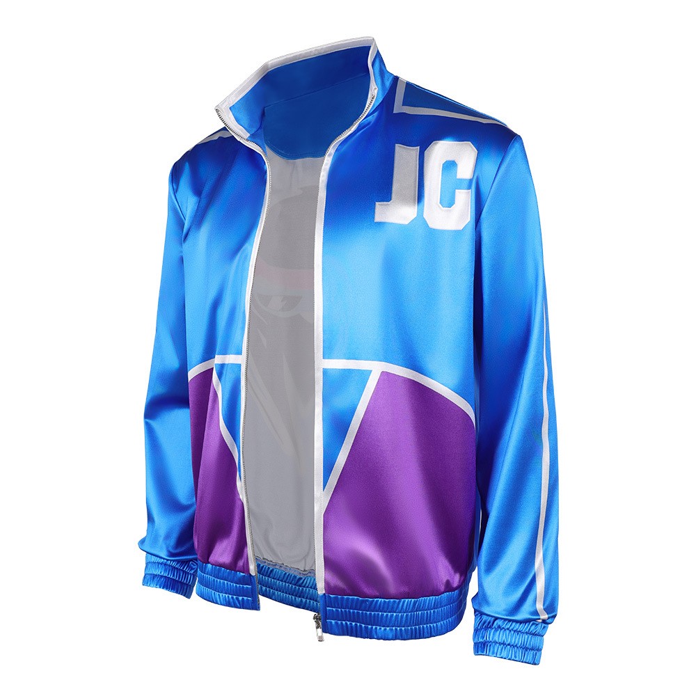 Costume de cosplay Johnny Cage manteau bleu Mortal Kombat 2 Halloween Carnaval