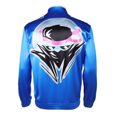 Costume de cosplay Johnny Cage manteau bleu Mortal Kombat 2 Halloween Carnaval