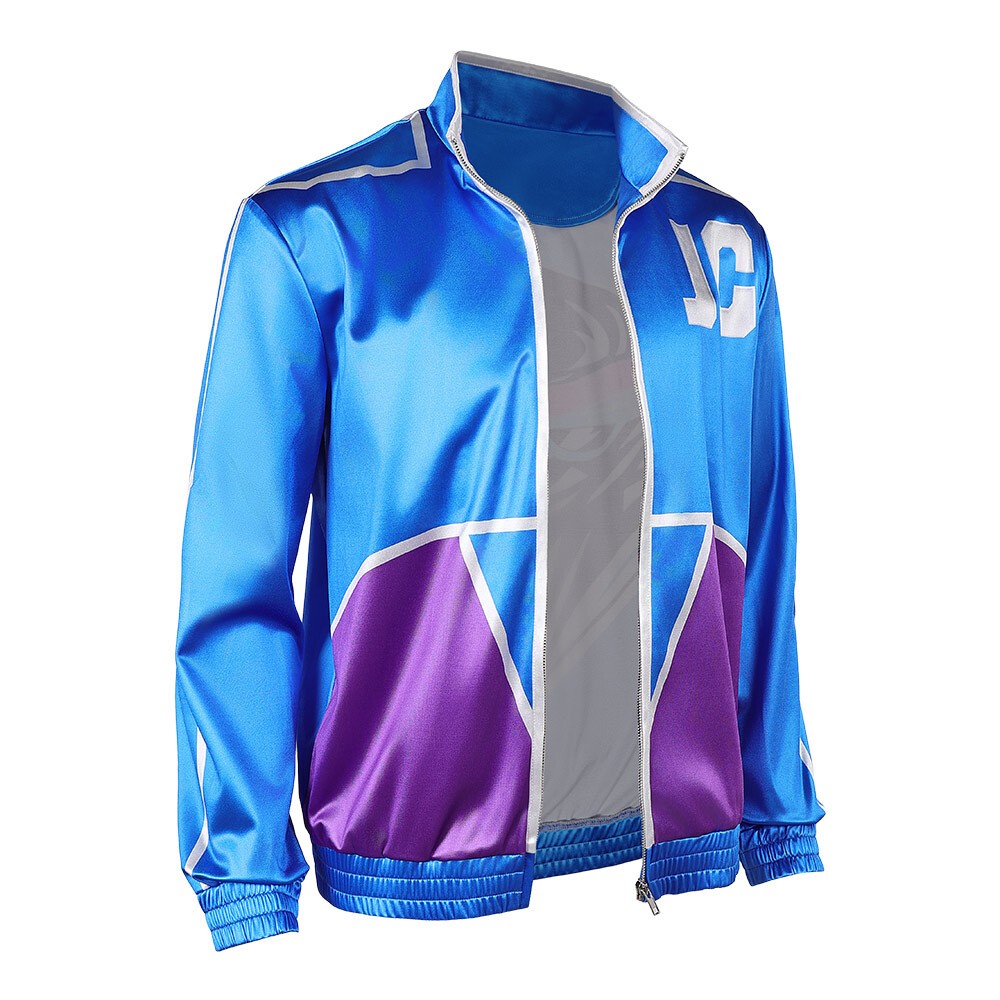 Costume de cosplay Johnny Cage manteau bleu Mortal Kombat 2 Halloween Carnaval