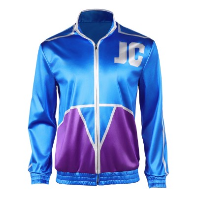 Costume de cosplay Johnny Cage manteau bleu Mortal Kombat 2 Halloween Carnaval