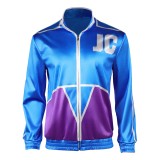 Costume de cosplay Johnny Cage manteau bleu Mortal Kombat 2 Halloween Carnaval