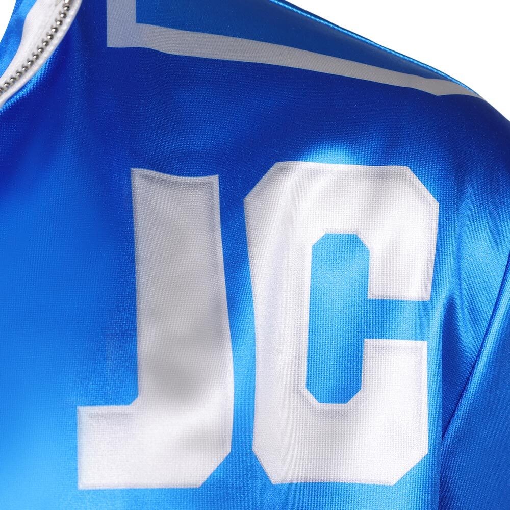 Costume de cosplay Johnny Cage manteau bleu Mortal Kombat 2 Halloween Carnaval