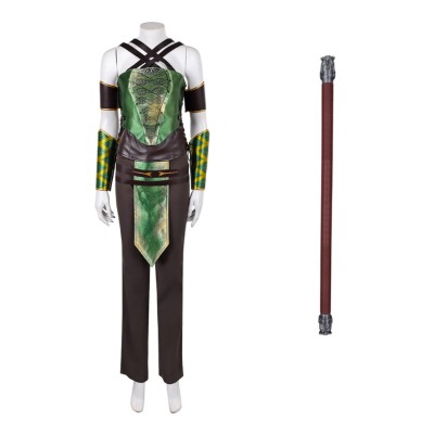 Movie Mortal Kombat 2 Jade Women Green Cosplay Costume Halloween Carnival Outfit