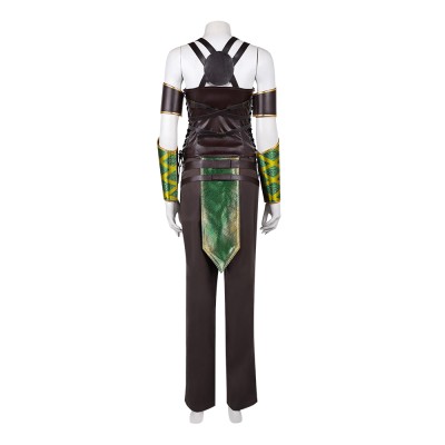 Costume de cosplay de femme Jade de Mortal Kombat 2 en vert pour Halloween et carnaval