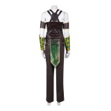 Costume de cosplay de femme Jade de Mortal Kombat 2 en vert pour Halloween et carnaval