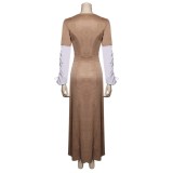 Leia Brown Cosplay Costume Halloween Carnival Outfit