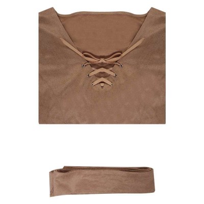 Leia Brown Cosplay Costume Halloween Carnival Outfit