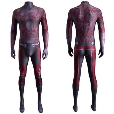 Guardians of the Galaxy Vol.3 Drax The Destroyer Jumpsuit Party Disguise Suit Cosplay Costume Halloween Carnival Outfit
