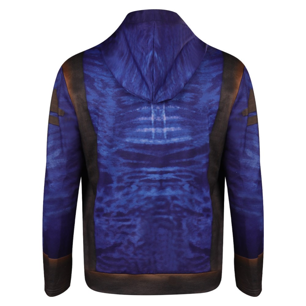 Guardians of the Galaxy Vol.3 Drax Printed Hoodie Party Disguise Suit Cosplay Costume Halloween Carnival